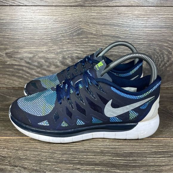 Nike Women's Size 7 Free 5.0 'Obsidian Silver Flash' Running Shoes - Picture 3 of 8